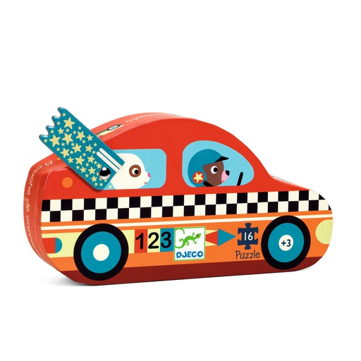 DJECO - Puzzle Le bolide 16 pcs - 3 ans + [DJ07273]