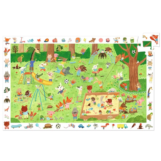 DJECO - Puzzle observation -  Le square des petits amis 35 pcs - 3 ans +