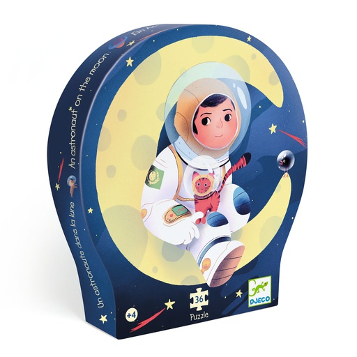 DJECO - Puzzle Un astronaute dans la lune 36 pcs - 4 ans + [DJ07301]