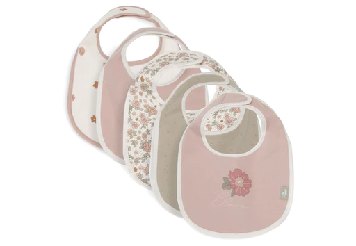 Jollein - Lot de 5 bavoirs - Retro Flowers [029-566-67045]