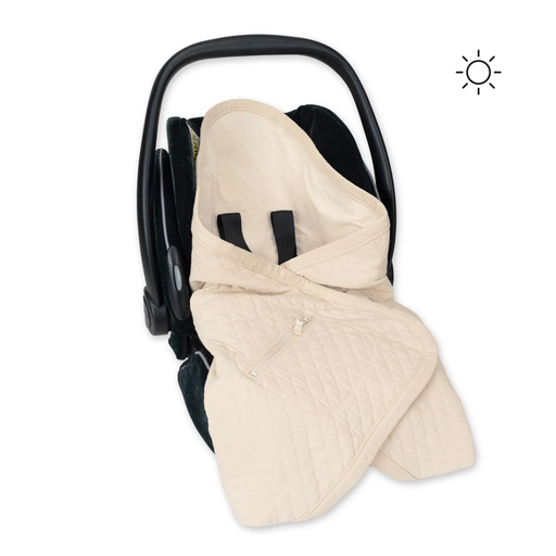 [392QUILT29QU] Bemini - Nid d'ange biside Quilted + Jersey - Light - Cream