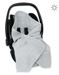 [392QUILT95QM] Bemini - Nid d'ange biside 0-12M été Quilted + Jersey - Mix Grey