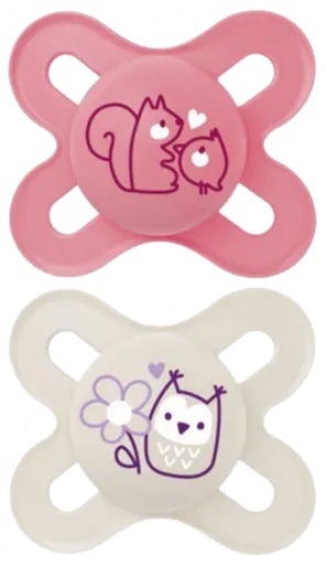 Mam - Tétine en silicone - Original Start - 0-2 mois - Rose / Beige