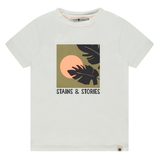 STAINS & STORIES (BY BABYFACE) - T-shirt manches courtes garçon - Milk