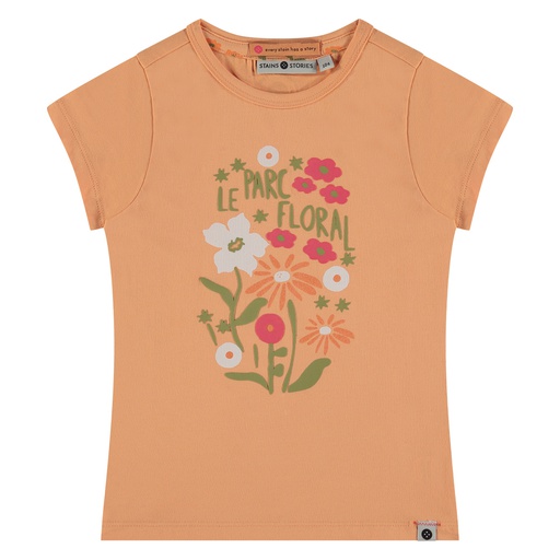 STAINS & STORIES (BY BABYFACE) - T-shirt manches courtes fille - Cantaloupe