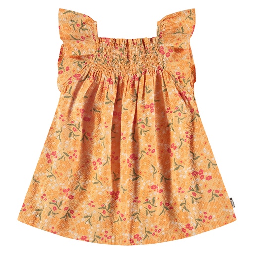 STAINS & STORIES (BY BABYFACE) - Robe manches courtes fille - Cantaloupe