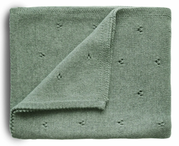 Mushie - Couverture Pointelle - Sage Melange