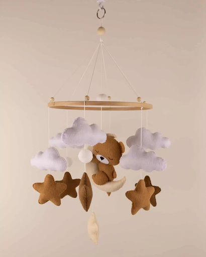 Little Loua - Mobile Bébé Fait Main - Sleeping Teddy