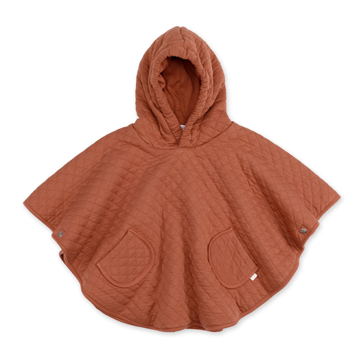 [383QUILT47JU] Bemini - Poncho de Voyage 9-36m - Pady quilted + jersey - Brick