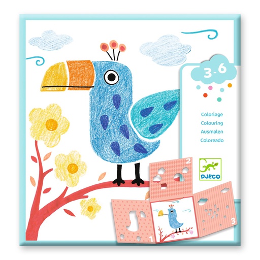 [DJ00028] DJECO - 3 pochoirs pour une image - 3 à 6 ans