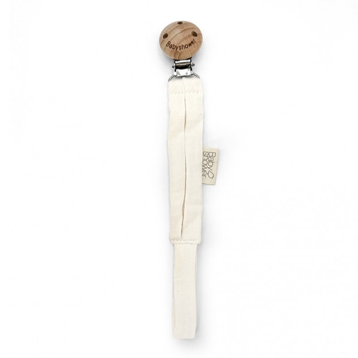 [WOODIVO] Babyshower - Attache-tétine Wood - Ivory Powder