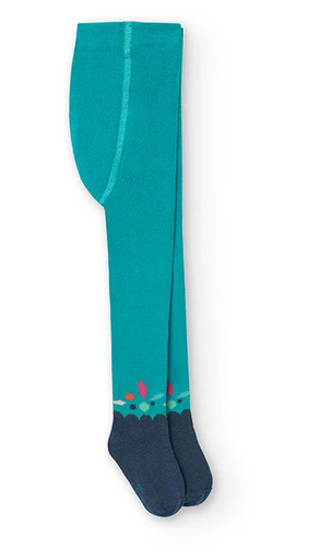 Boboli - Collants en coton basique pour bébé fille en vert