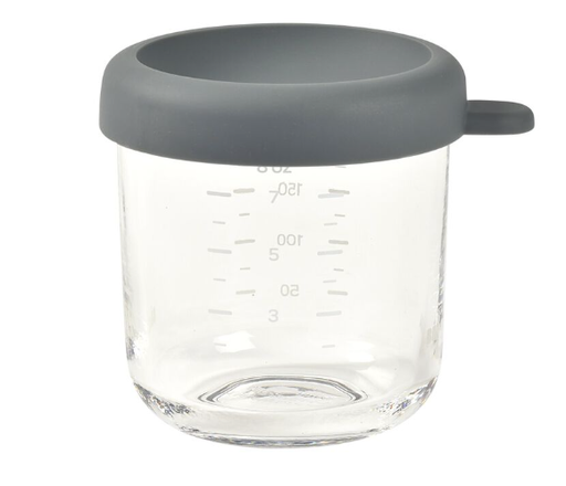 Béaba - Pot de conservation en verre - Gris foncé - 250 ml