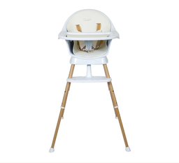 [7630CGHCW02] Quax - Chaise Bébé Evolutive Ultimo 3 Luxe - Blanc-Naturel
