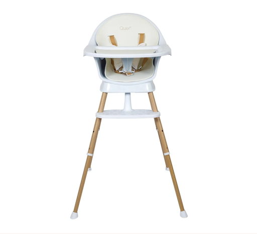 Quax - Chaise Bébé Evolutive Ultimo 3 Luxe - Blanc-Naturel [7630CGHCW02]