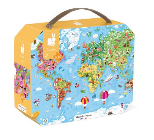 Janod - Puzzle Géant du Monde - 300 pièces [J02549]