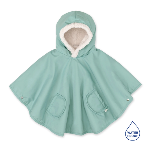 Bemini - Poncho de Voyage 9-36m - Waterproof + Teddy - Sauge [383RAINY73HU]