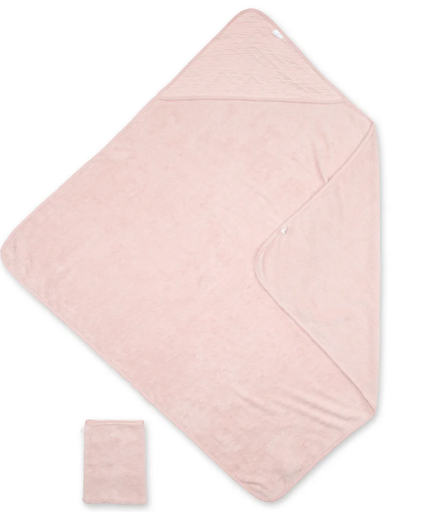 Bemini - Cape de Bain - 90x90 cm - Jacquard Fleur vieux rose Terry [370IDYLE44TU]