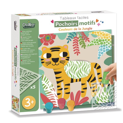 Crealign' - Pochoirs motifs couleurs de la jungle - 3 ans + [CL206]