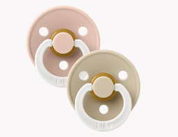 Bibs - Lot de 2 tétines Glow - Vanilla/Blush - Taille 2
