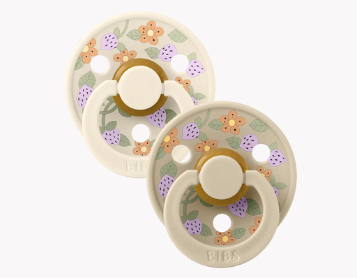 Bibs x Liberty - Lot de 2 tétines Garden Strawberry - Ivory Mix - Taille 1
