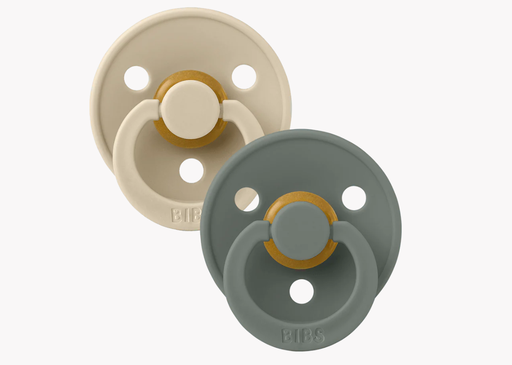 Bibs - Lot de 2 tétines - Vanilla/Pine - Taille 1 - Symétriques