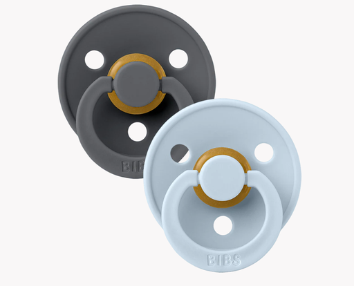 Bibs - Lot de 2 tétines - Iron/Baby Blue - Taille 1