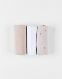 Noukie's - Lot de 3 langes en mousseline - 70x70 cm