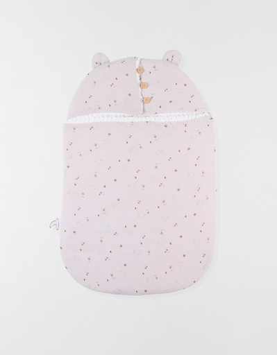 [BB2450.07] Noukie's - Nid d'ange en Mousseline de coton et sherpa - Colombes du bonheur