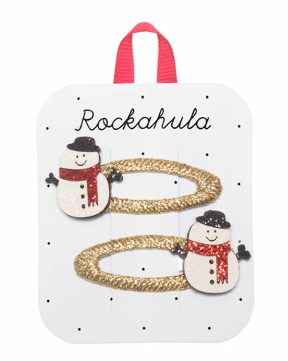 Rockahula - Lot de 2 pinces à cheveux - Bonhomme de neige