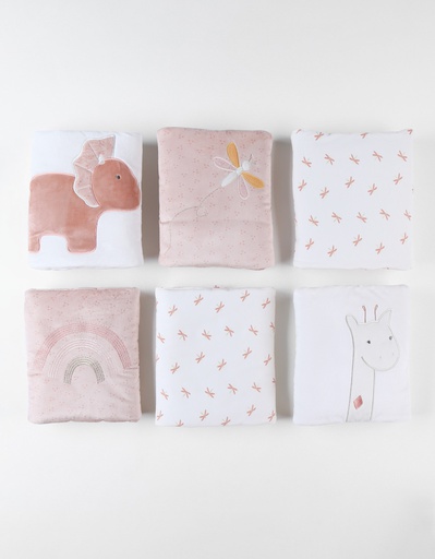 Noukie's - 6 protèges barreaux pour lits et parcs bébé - Pospie, Gigi & Louli [BB2310.03]