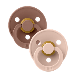 Bibs - Lot de 2 tétines - Woodchuck/Blush - Taille 2 - Symétrique