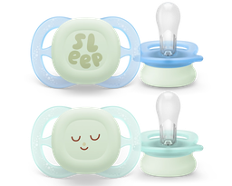 Avent - Tétines Ultra Start Nuit - 0-2M - Vert/Bleu