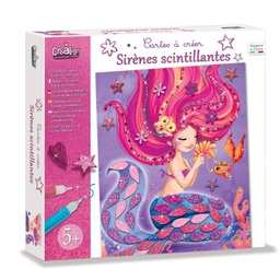 Crealign' - Cartes à créer - sirènes scintillantes - 5 ans +