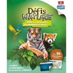[02840] Bioviva - Défis Nature - Album avec autocollants - Les Animaux du Monde