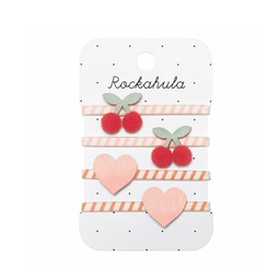 Rockahula - Lot de 4 élastiques cerises/coeurs