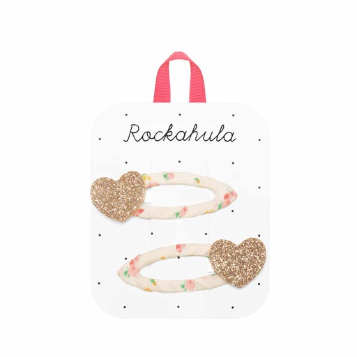 Rockahula - Lot de 2 pinces à cheveux - Heart glitter