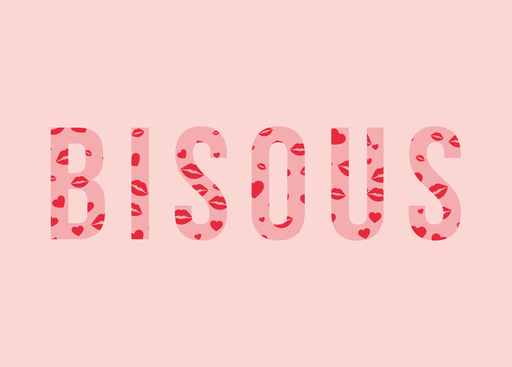 Madame Grizzly - Carte - bisous coeur