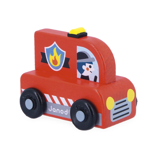 Janod - Camion de pompiers en bois Ville - Cross Roads [J05916]