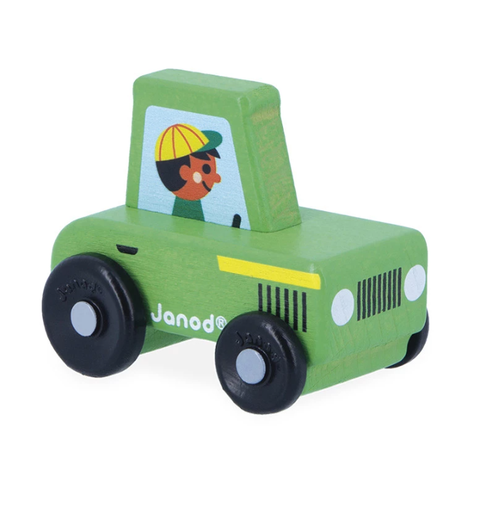 Janod - Tracteur vert en bois Campagne - Cross Roads [J05931]