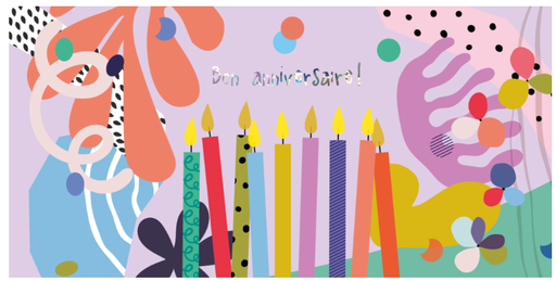 Ed. Cortil- Artlequin - Carte anniversaire - bon anniversaire