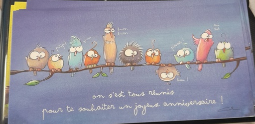 Catherine Maréchal - Carte anniversaire - on s'est tous réunis