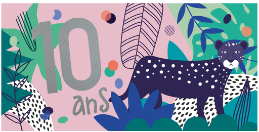Ed. Cortil -Artlequin - Carte anniversaire 10 ans [CD014]