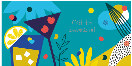 Ed. Cortil- Artlequin - Carte anniversaire - c'est ton anniversaire