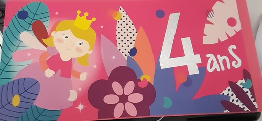 Ed. Cortil- Artlequin - Carte anniversaire - 4 ans [CD840]