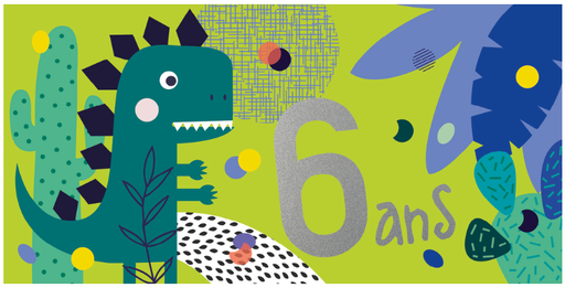 Ed. Cortil- Artlequin - Carte anniversaire - 6 ans [CD845]
