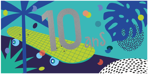 Ed. Cortil- Artlequin - Carte anniversaire - 10 ans [CD015]