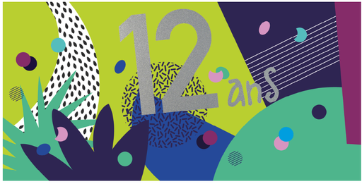 Ed. Cortil- Artlequin - Carte anniversaire - 12 ans