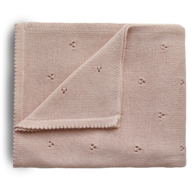 Mushie - Couverture Pointelle - Blush