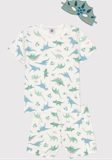 Petit bateau - Ensemble pyjama short + masque - dinosaures